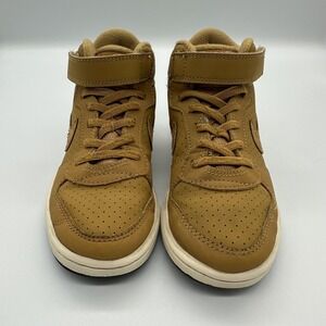 Nike Court Borough Mid 2 Shoes Youth Size 13C Brown High Top Sneakers 870026-701